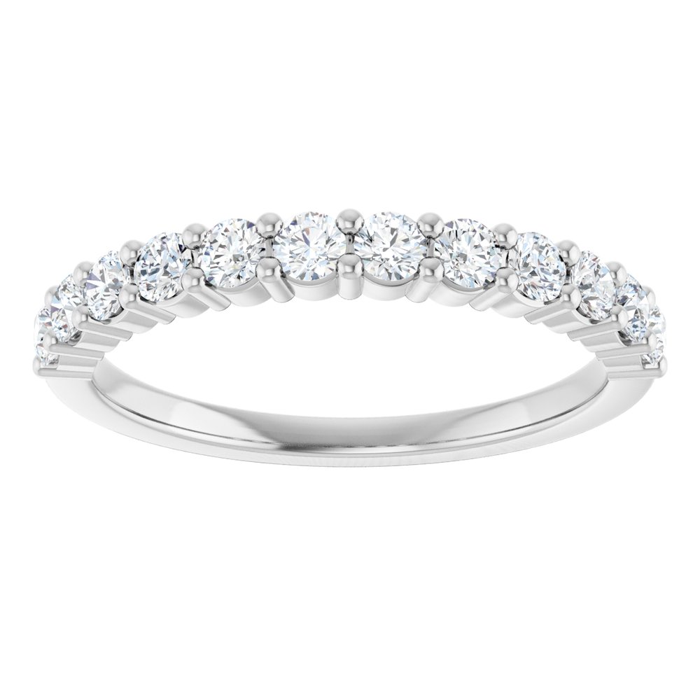 14K White 1/2 CTW Lab-Grown Diamond Anniversary Band