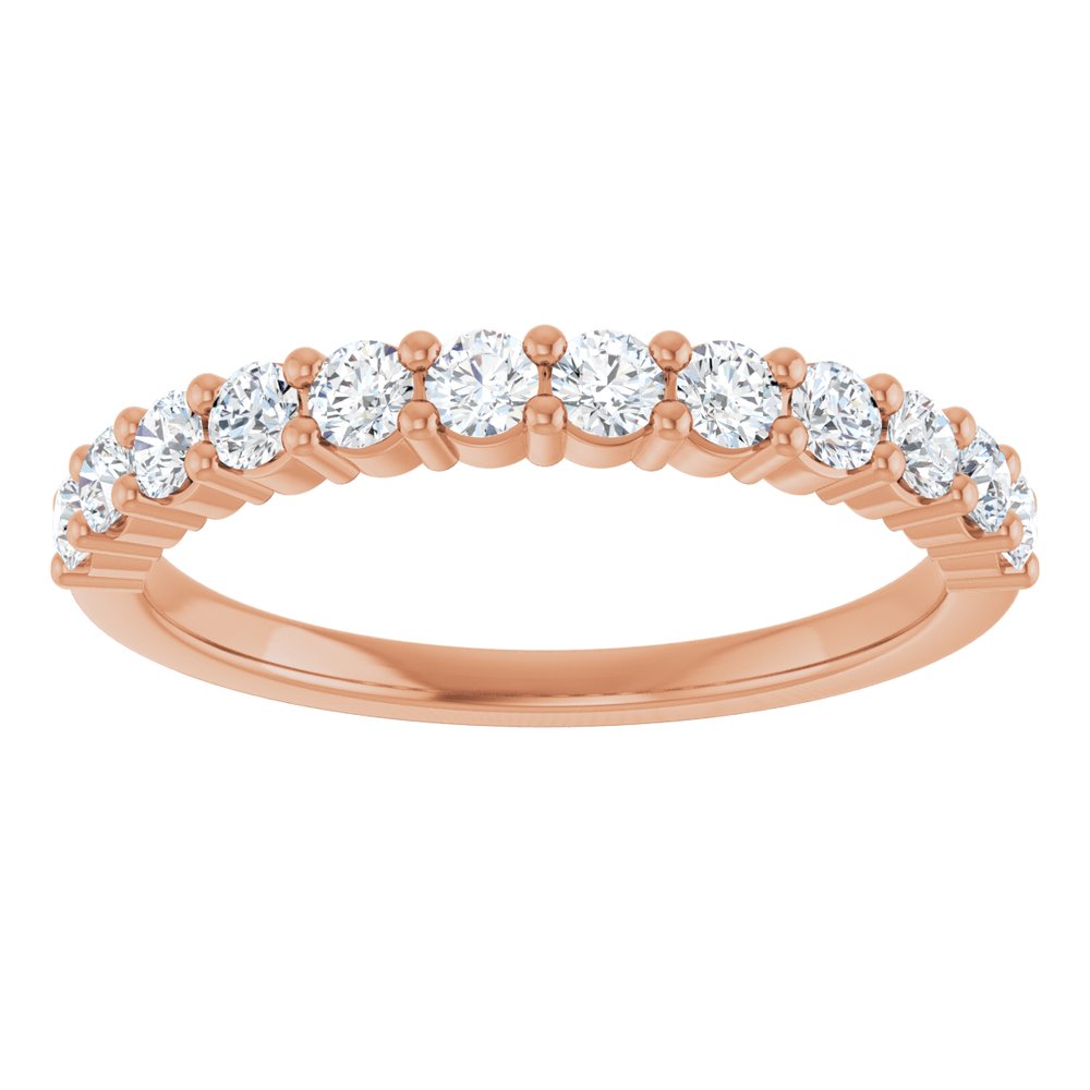 14K Rose 1/2 CTW Lab-Grown Diamond Anniversary Band