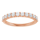 14K Rose 1/2 CTW Lab-Grown Diamond Anniversary Band