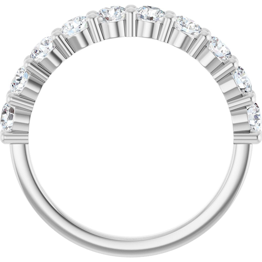 14K White 9/10 CTW Lab-Grown Diamond Anniversary Band