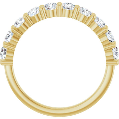 14K Yellow 9/10 CTW Natural Diamond Anniversary Band