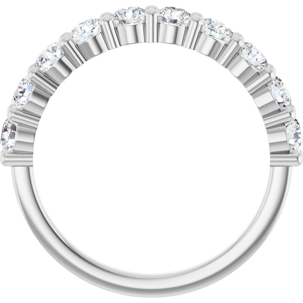 14K White 9/10 CTW Natural Diamond Anniversary Band