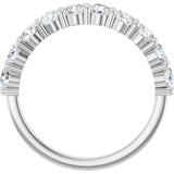 14K White 9/10 CTW Natural Diamond Anniversary Band