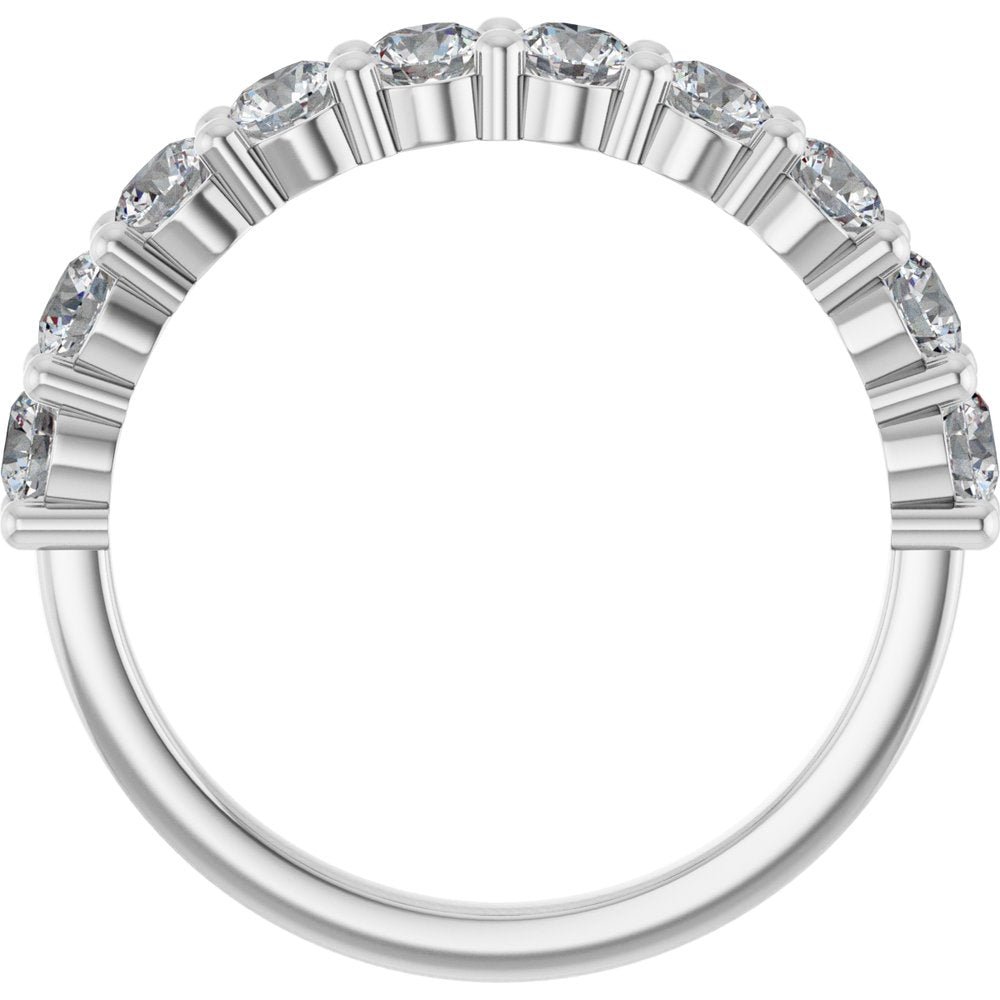 14K White 9/10 CTW Lab-Grown Diamond Anniversary Band