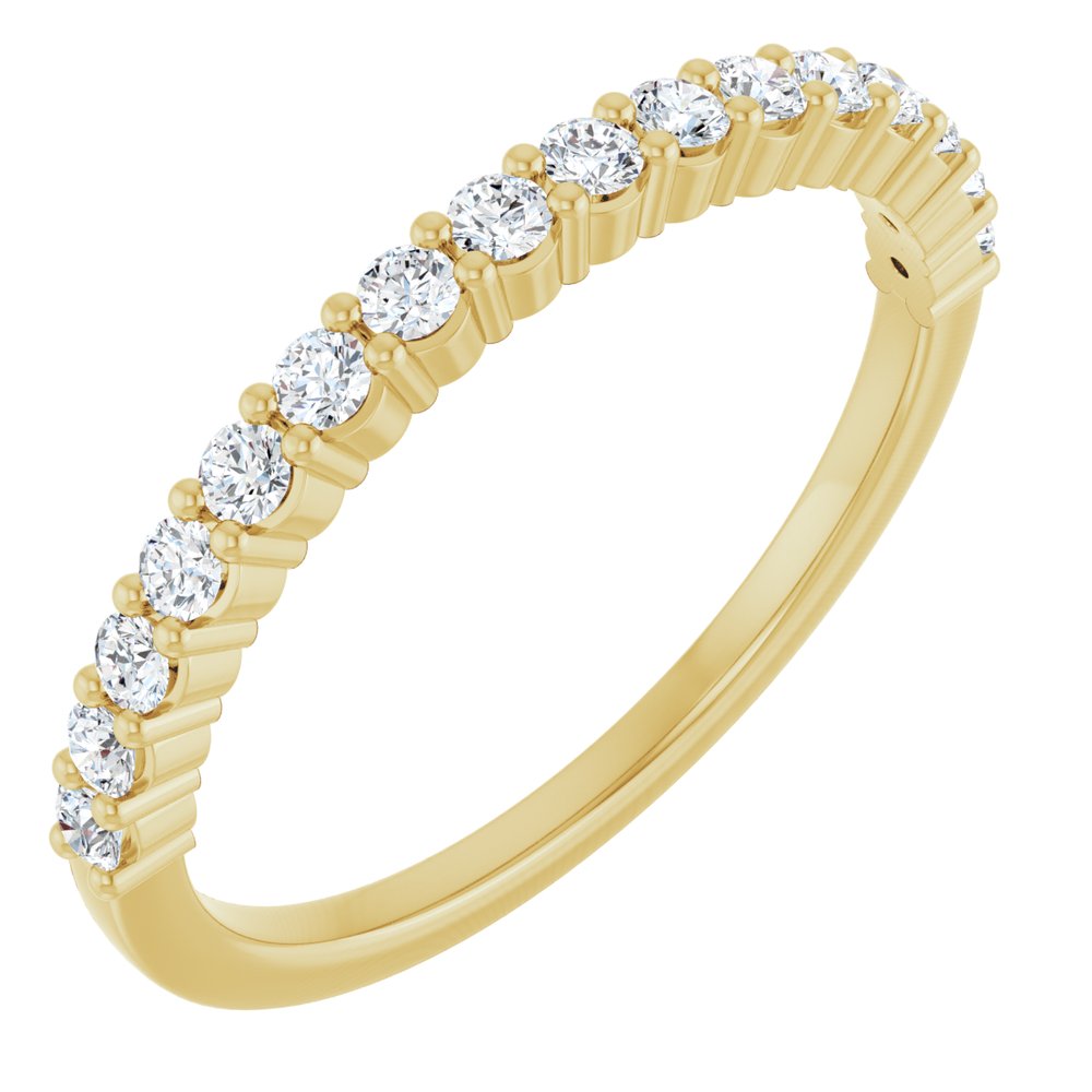 14K Yellow 1/4 CTW Natural Diamond Anniversary Band