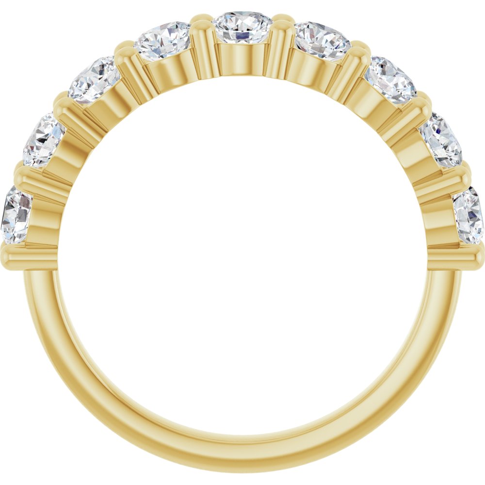 14K Yellow 9/10 CTW Lab-Grown Diamond Anniversary Band