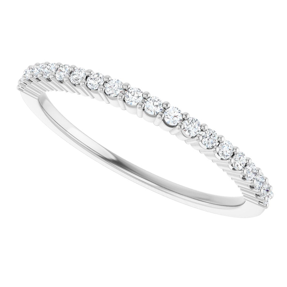 Platinum 1/6 CTW Natural Diamond Anniversary Band