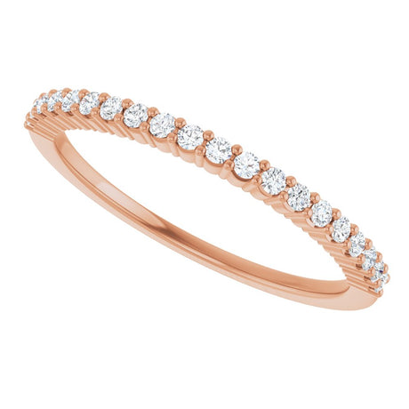 14K Rose 1/6 CTW Natural Diamond Anniversary Band