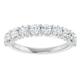 14K White 9/10 CTW Lab-Grown Diamond Anniversary Band