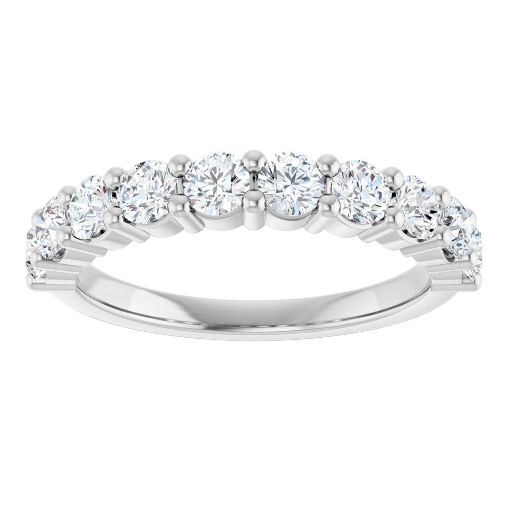 14K White 9/10 CTW Lab-Grown Diamond Anniversary Band