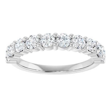 14K White 9/10 CTW Lab-Grown Diamond Anniversary Band