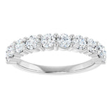 14K White 9/10 CTW Lab-Grown Diamond Anniversary Band