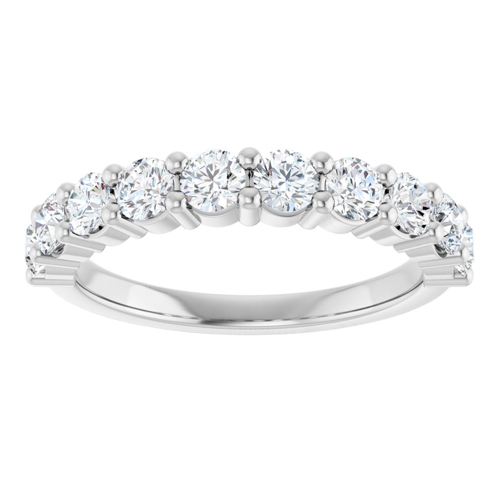 14K White 9/10 CTW Natural Diamond Anniversary Band