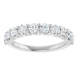 14K White 9/10 CTW Natural Diamond Anniversary Band