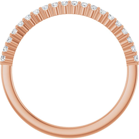 14K Rose 1/6 CTW Natural Diamond Anniversary Band