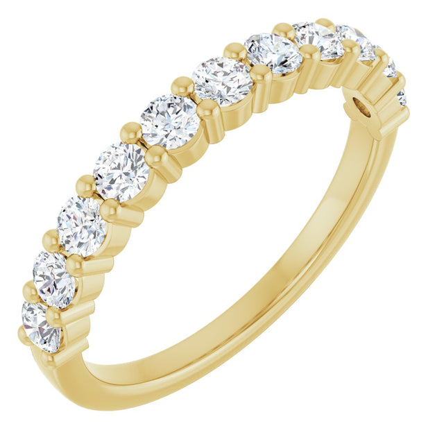 14K Yellow 1/2 CTW Natural Diamond Anniversary Band