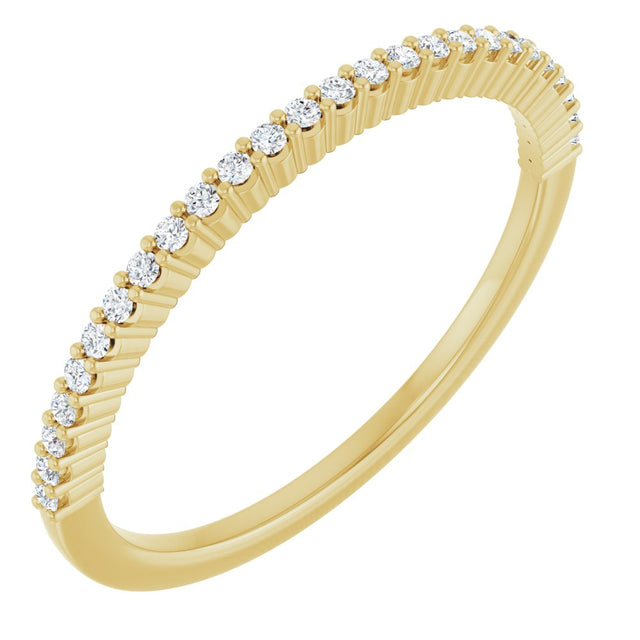 14K Yellow 1/8 CTW Natural Diamond Anniversary Band