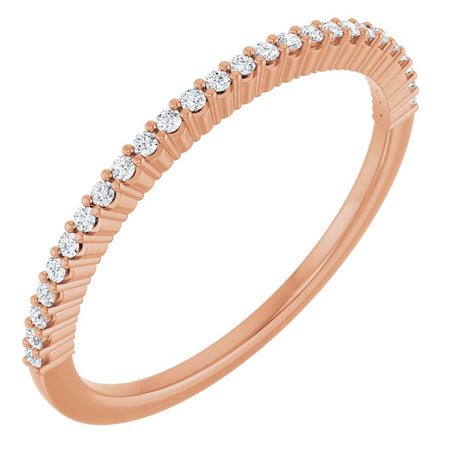 14K Rose 1/8 CTW Natural Diamond Anniversary Band