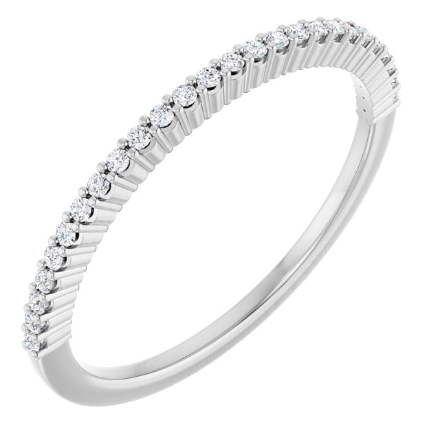 Platinum 1/8 CTW Natural Diamond Anniversary Band