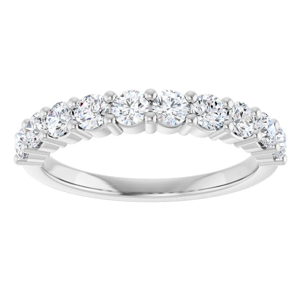 14K White 3/4 CTW Lab-Grown Diamond Anniversary Band