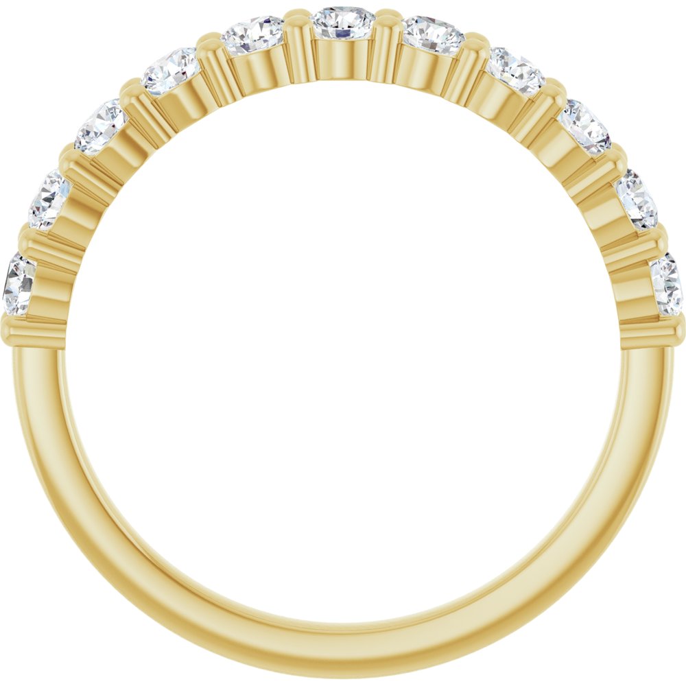 14K Yellow 1/2 CTW Natural Diamond Anniversary Band