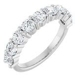 14K White 1 1/3 CTW Natural Diamond Anniversary Band