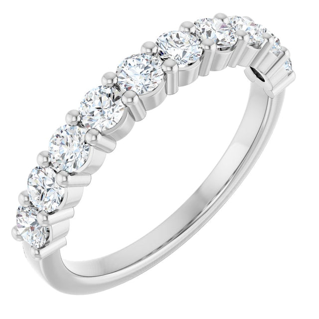 14K White 3/4 CTW Lab-Grown Diamond Anniversary Band