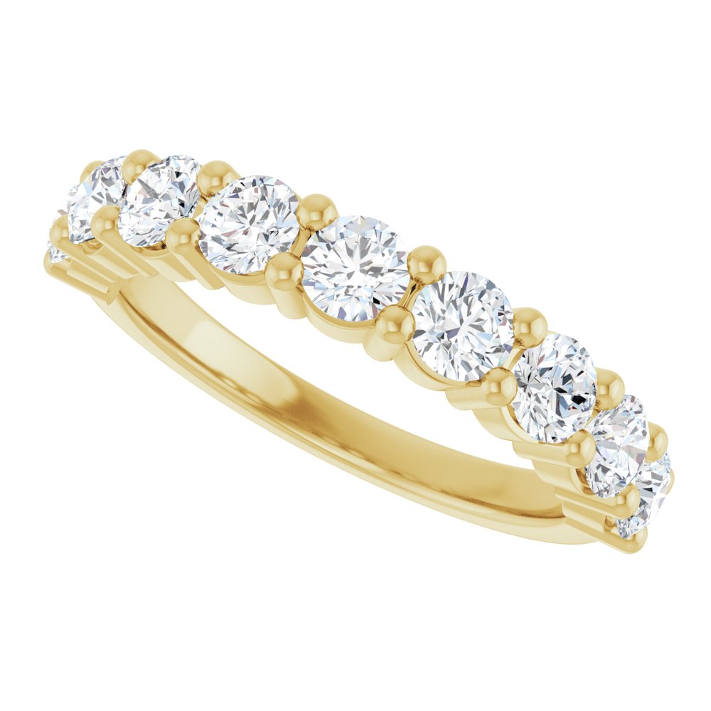 14K Yellow 9/10 CTW Lab-Grown Diamond Anniversary Band