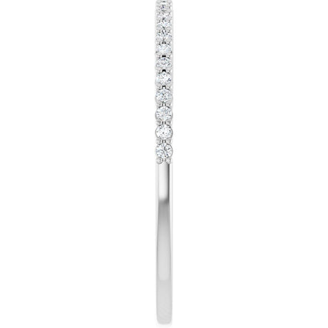 14K White 1/8 CTW Natural Diamond Anniversary Band