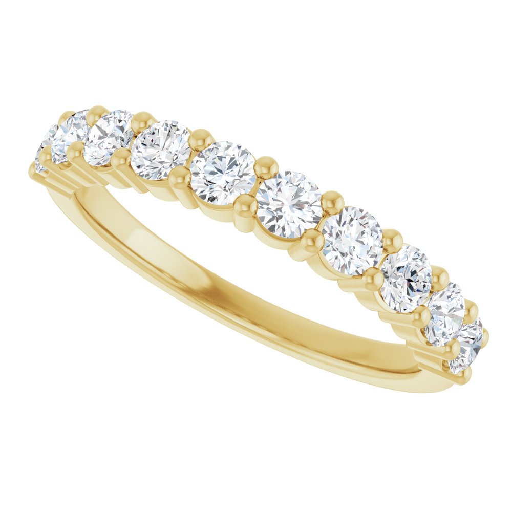 14K Yellow 3/4 CTW Lab-Grown Diamond Anniversary Band