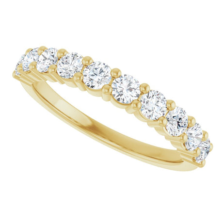 14K Yellow 3/4 CTW Lab-Grown Diamond Anniversary Band