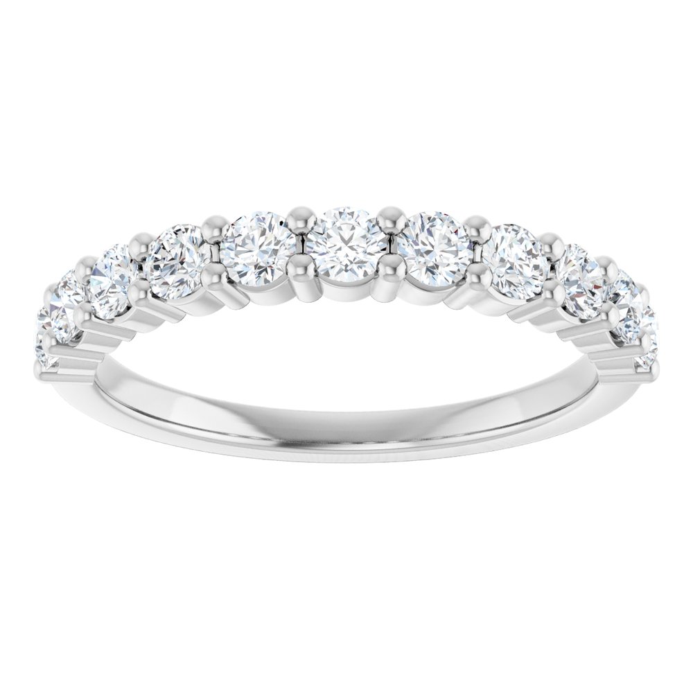 14K White 1/2 CTW Natural Diamond Anniversary Band