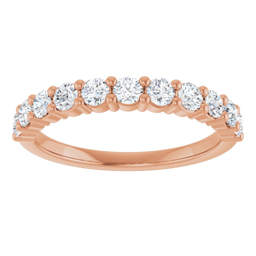 14K Rose 1/2 CTW Natural Diamond Anniversary Band