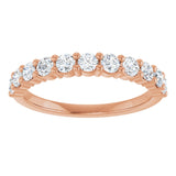 14K Rose 1/2 CTW Natural Diamond Anniversary Band