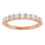 14K Rose 1/2 CTW Natural Diamond Anniversary Band