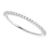 Platinum 1/8 CTW Natural Diamond Anniversary Band