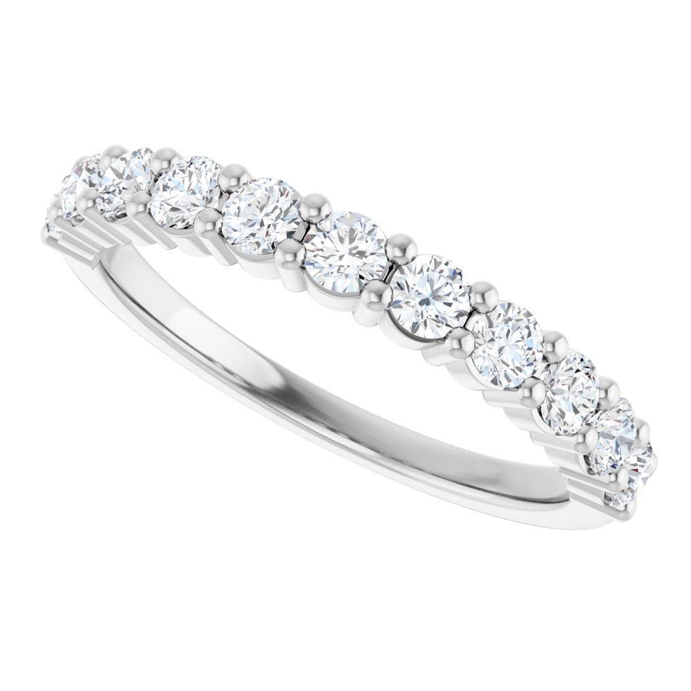 14K White 1/2 CTW Natural Diamond Anniversary Band