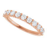 14K Rose 1/2 CTW Natural Diamond Anniversary Band