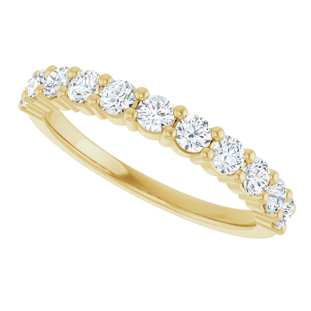 14K Yellow 1/2 CTW Natural Diamond Anniversary Band