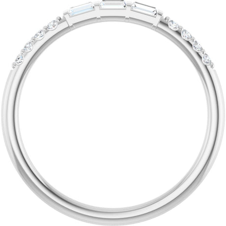 14K White Gold 1/6 CTW Natural Diamond Anniversary Band