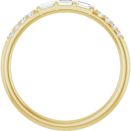 14K Yellow 1/6 CTW Natural Diamond Anniversary Band