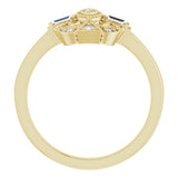 14K Yellow Gold 1/5 CTW Natural Diamond Vintage-Inspired Ring