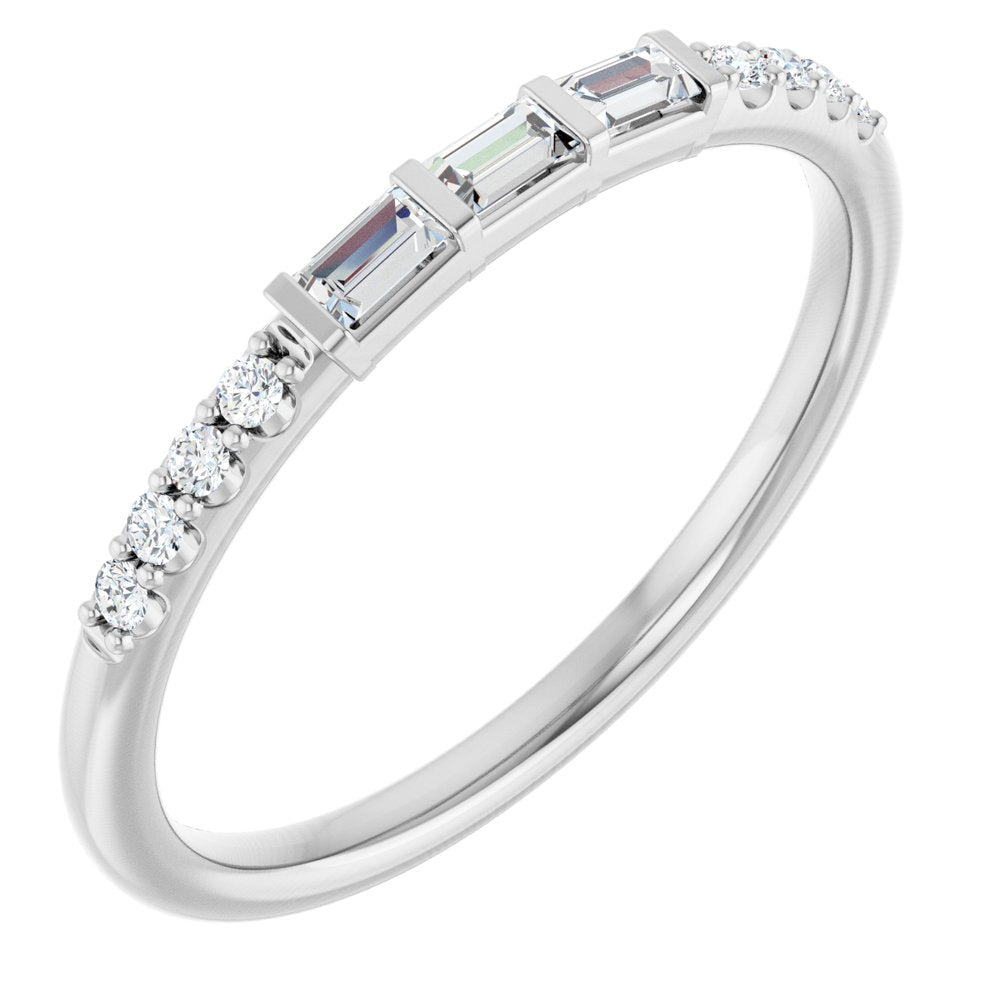 14K White 1/6 CTW Natural Diamond Anniversary Band