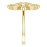 14K Yellow Gold 1/5 CTW Natural Diamond Vintage-Inspired Ring
