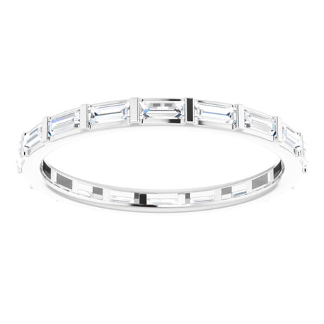 Platinum 1/2 CTW Natural Diamond Eternity Band Size 6.5