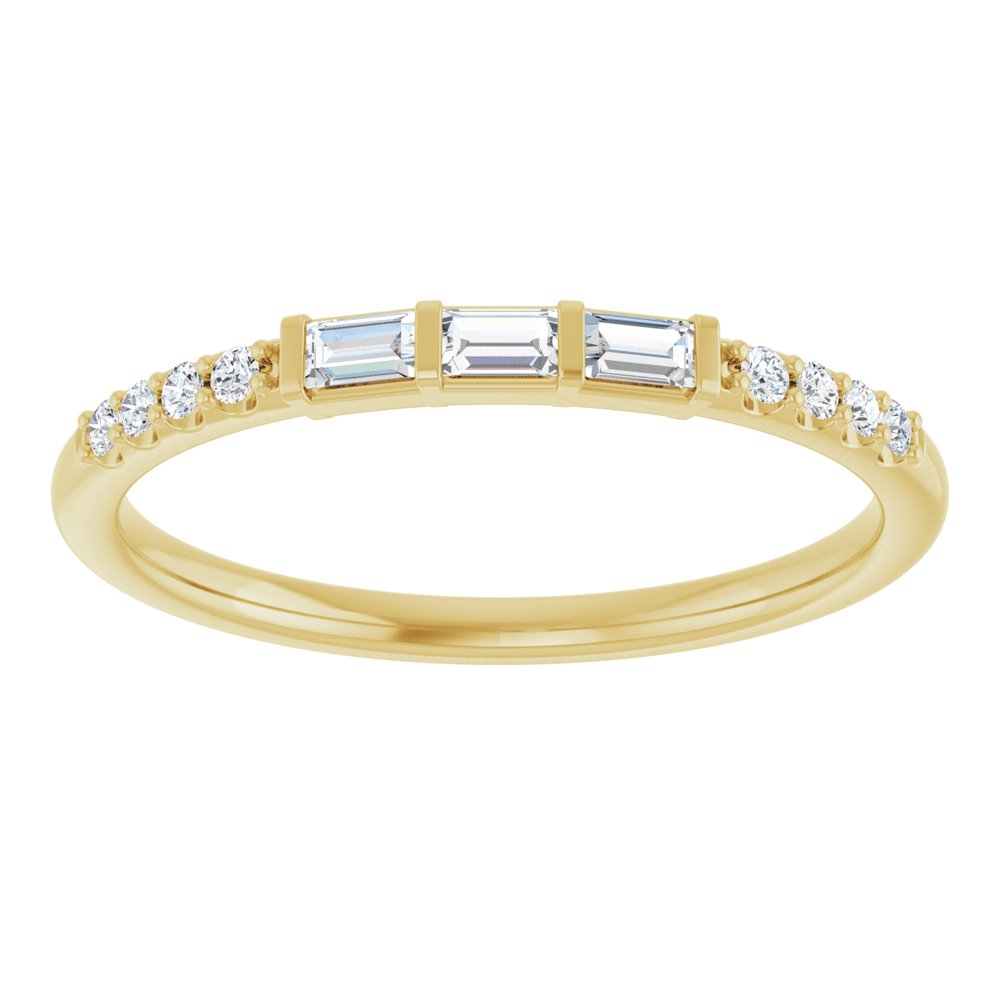 14K Yellow 1/6 CTW Natural Diamond Anniversary Band