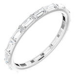Platinum 1/2 CTW Natural Diamond Eternity Band Size 6.5