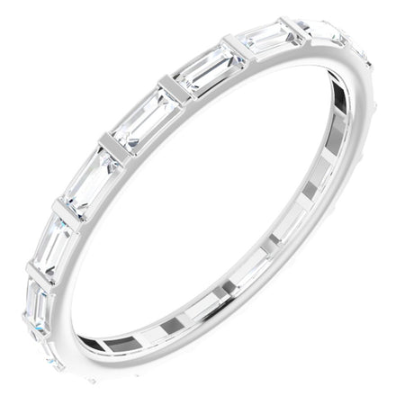 Platinum 1/2 CTW Natural Diamond Eternity Band Size 6.5