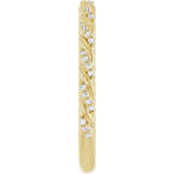 14K Yellow Gold 1/10 CTW Lab-Grown Diamond Rope Anniversary Band
