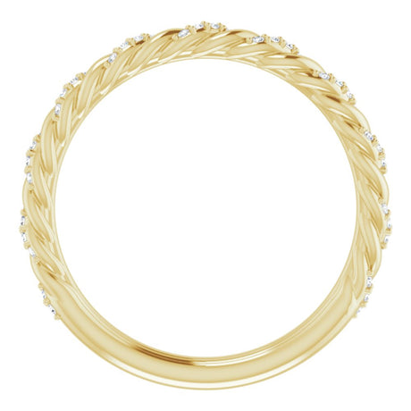 14K Yellow 1/10 CTW Natural Diamond Band